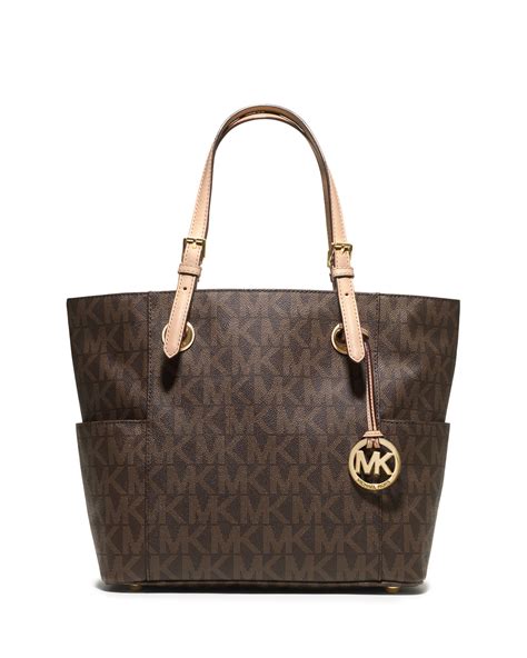 michael kors brown logo buckle bag|Michael Kors brown tote bag.